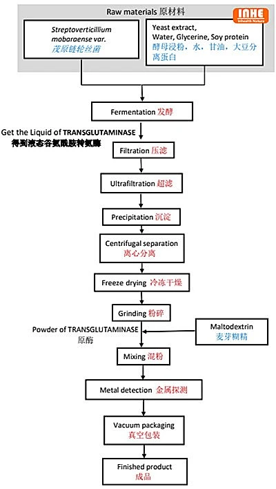 product-400-708 TGase Production Flow Chart